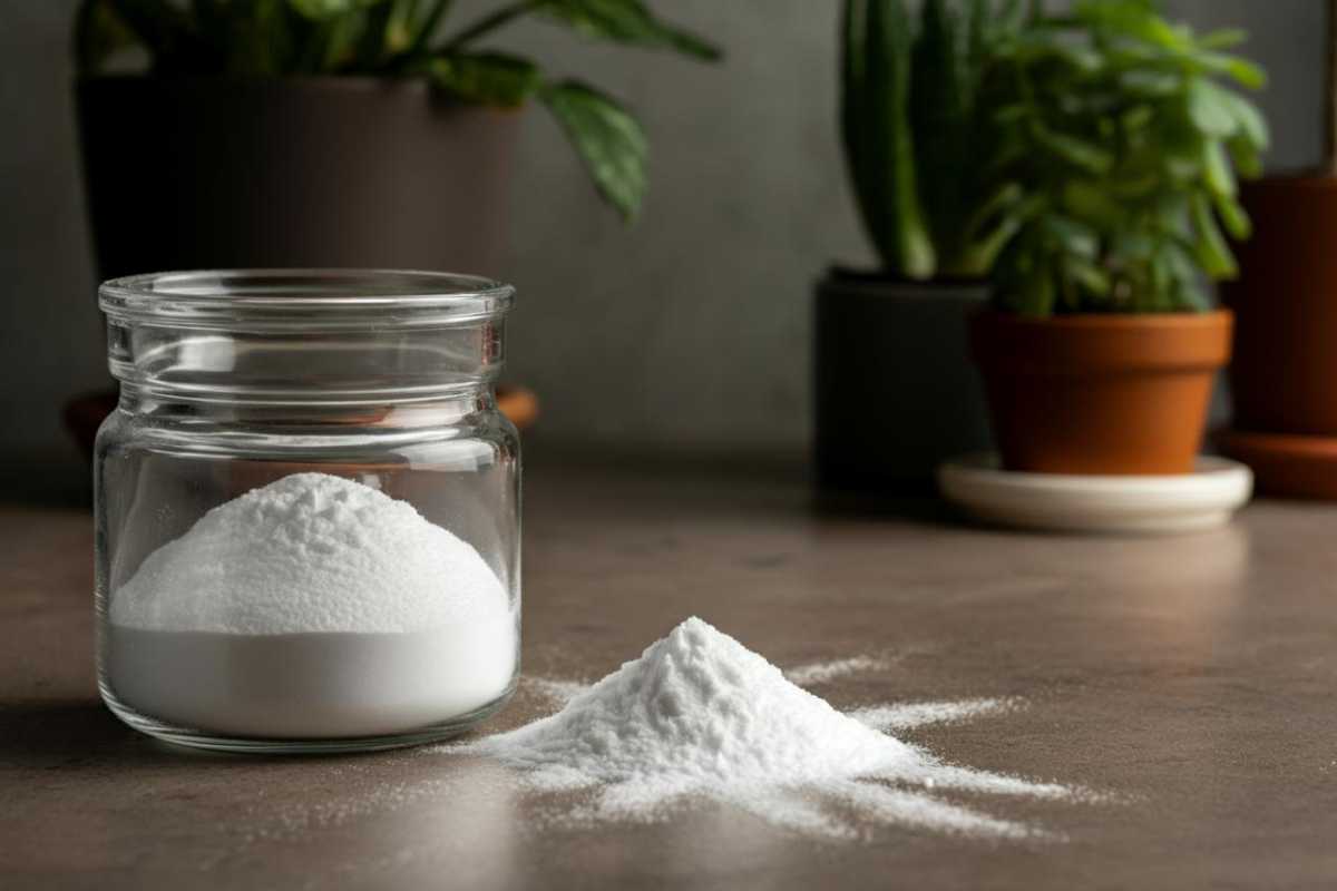 cura delle piante e bicarbonato
