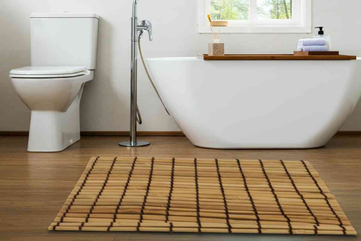 tappetini in bambù per il bagno