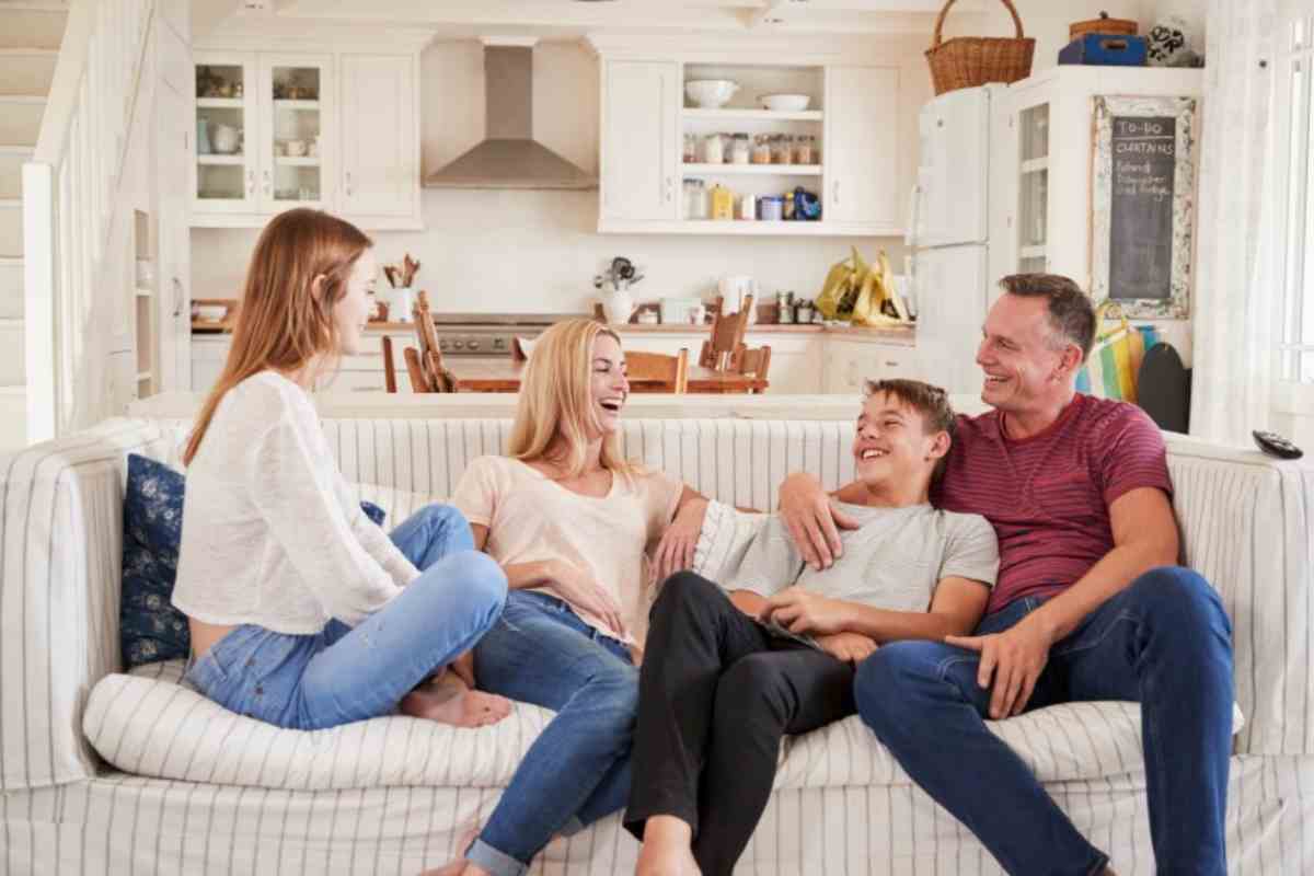 Genitori e figli in estate