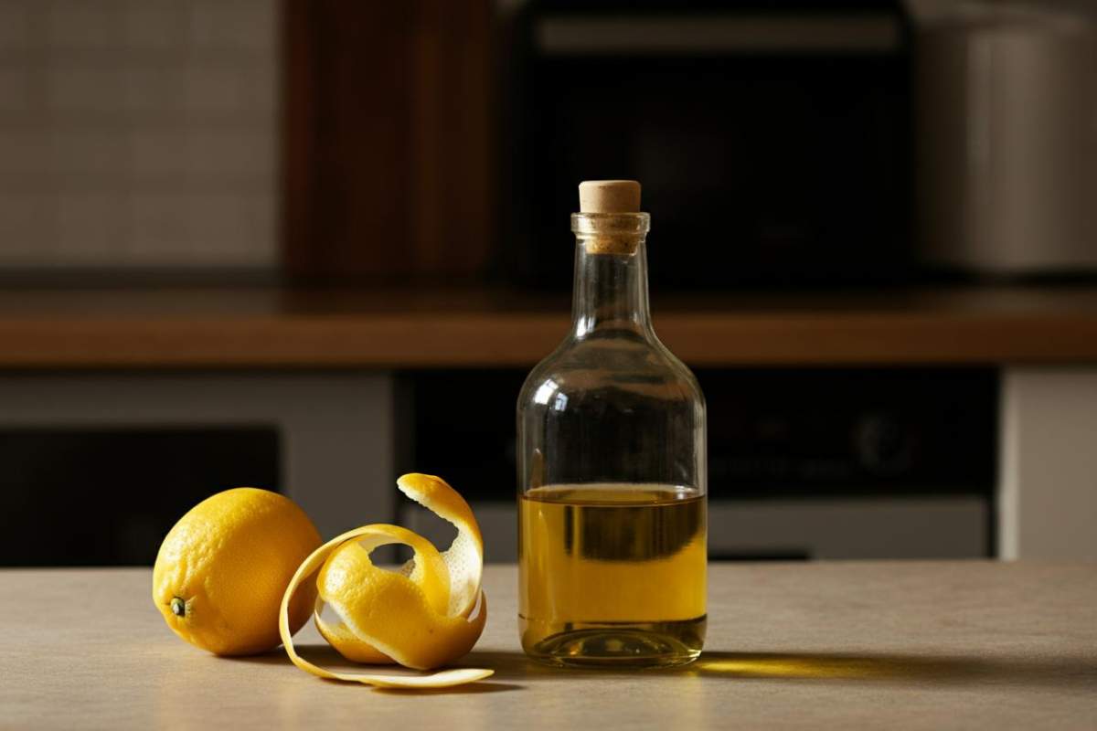 gli utilizzi di bucce di limone e aceto