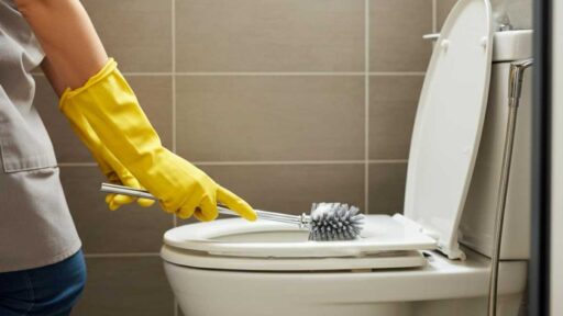pulizia dello spazzolone del wc