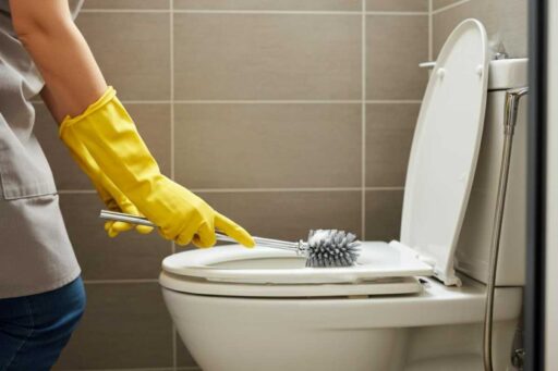 pulizia dello spazzolone del wc