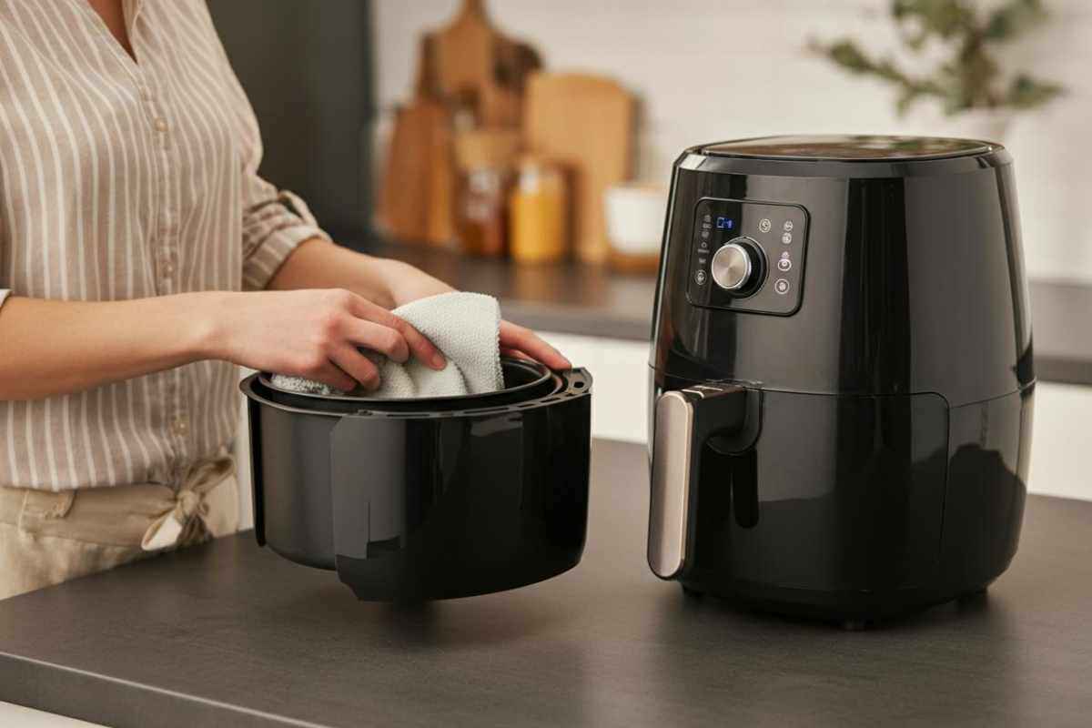 come pulire il cestello della friggitrice ad aria
