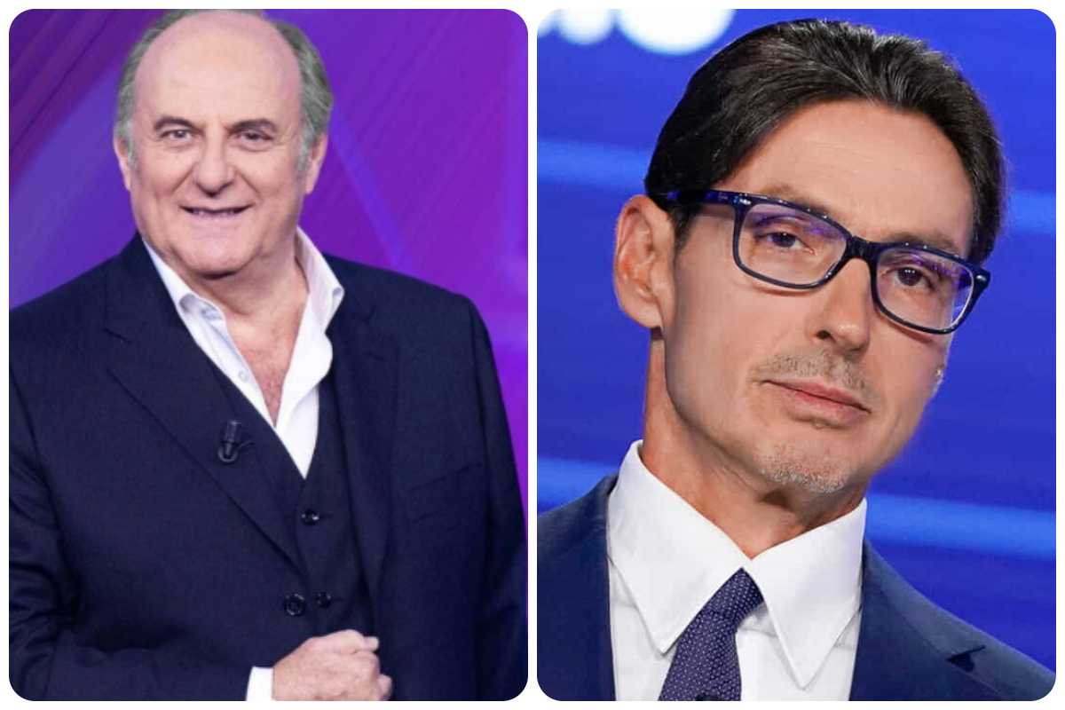 Collage di Pier Silvio Berlusconi e Gerry Scotti (Credits Mediaset Infinity)